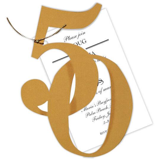 Fiftieth Anniversary Die-cut Invitations